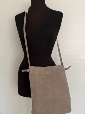 M.I.L.A JACKIE Light Taupe Suede Cross body bag